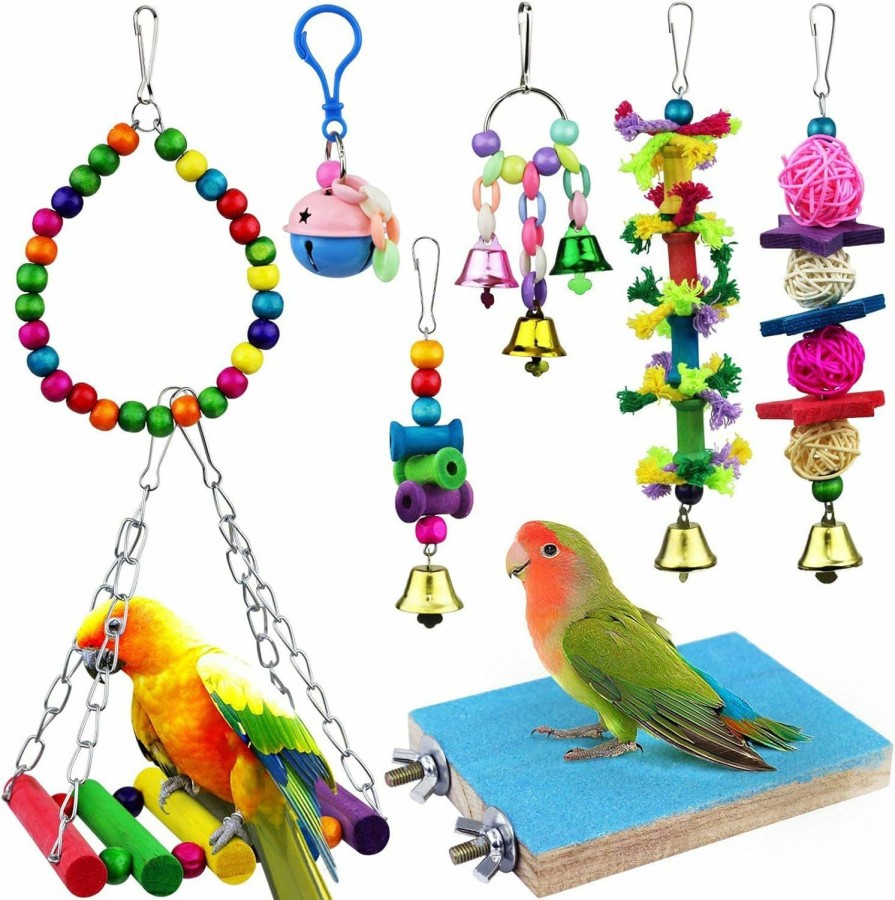 Pet Bird AK KYC | Ak Kyc Bird Parrot Toys,2 Pack Bird Hanging Foraging Shredder Toys For Small Medium Small Bird Conure Cockatiel Parrotlet Lovebird Budgie