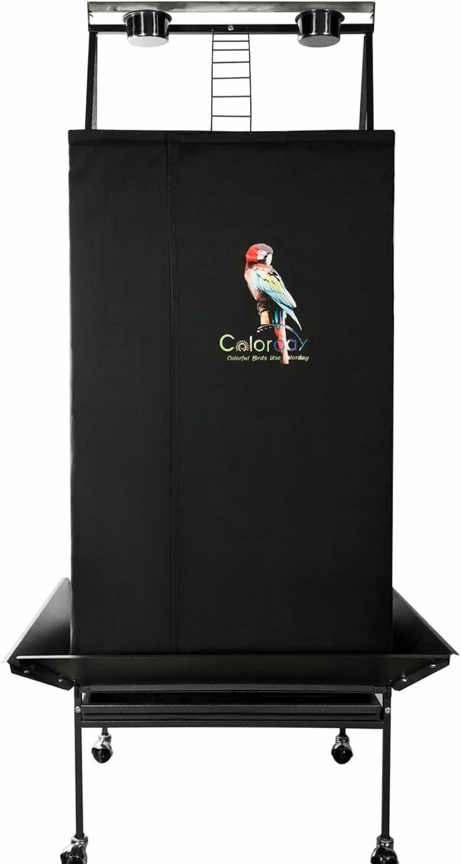 Pet Bird Colorday | Colorday Good Night Bird Cage Cover For Large Bird Cage With Play Top (Patent Pending), Black 61\"