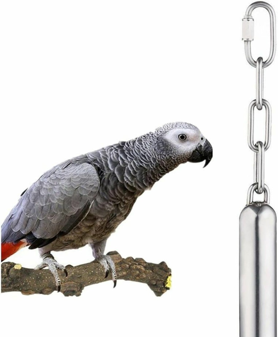 Pet Bird yoyoung | Stainless Steel Bell Toy For Birds,Heavy Duty Bird Cage Toys For Parrots, African Greys, Mini Macaws, Small Cockatoos, Cockatiels & More (Small Or Large)