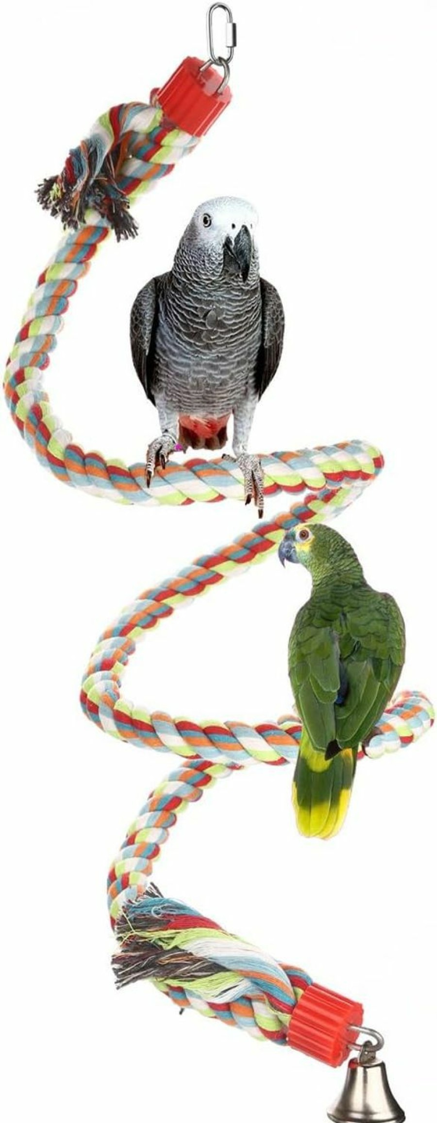 Pet Bird Jusney | Bird Perch,Jusney Parrot Toys 94.5 Inch Climbing Ropes Bungee Bird Toys