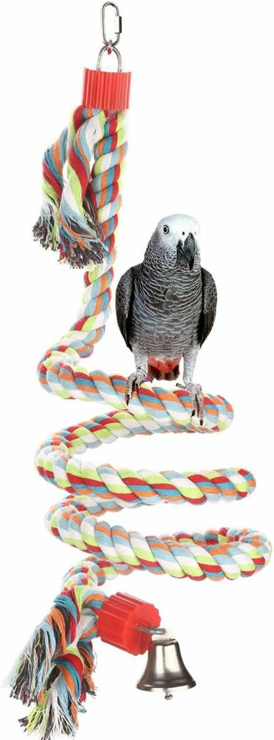 Pet Bird Jusney | Bird Perch,Jusney Parrot Toys 94.5 Inch Climbing Ropes Bungee Bird Toys