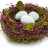 Pet Bird The Bridge Collection | The Bridge Collection Faux Decorative Bird'S Egg Nest - Cute Bird Nest With Eggs Tabletop Decoration For Spring, Summer, Everyday Home Decor (Robin'S Eggs)