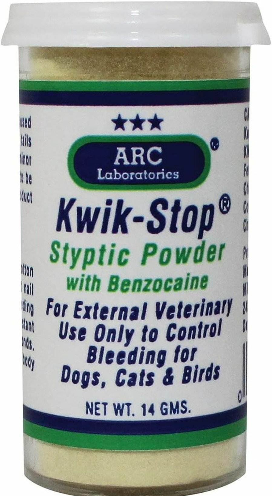 Pet Bird Arc International | Arc Laboratories Kwik-Stop Styptic Powder For Dogs, Cats, And Birds, 14 G