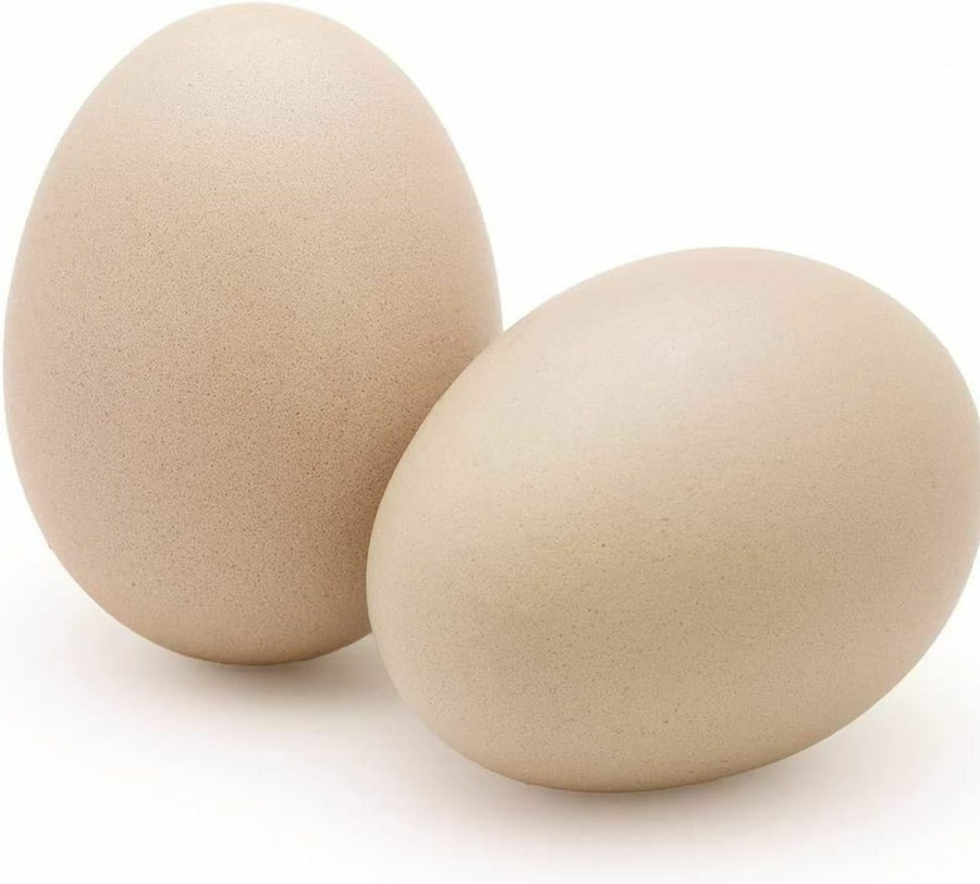 Pet Bird SunGrow | Sungrow Fake Wooden Eggs To Train Chicken & Duck From Laying In The Nesting Boxes & To Stop From Eating Own Eggs, 2 Pcs Per Pack