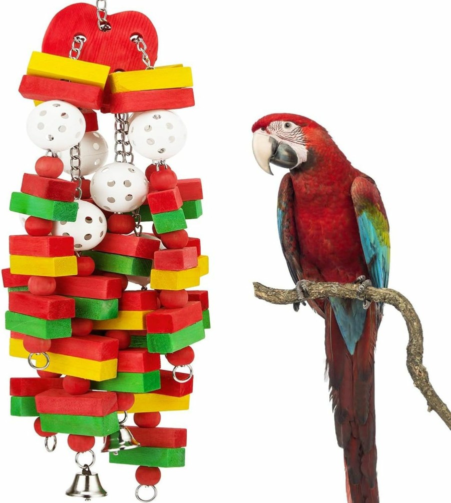 Pet Bird MEWTOGO | Mewtogo Large Bird Parrot Toys For Cockatoos African Grey Macaws And Amazon Parrots