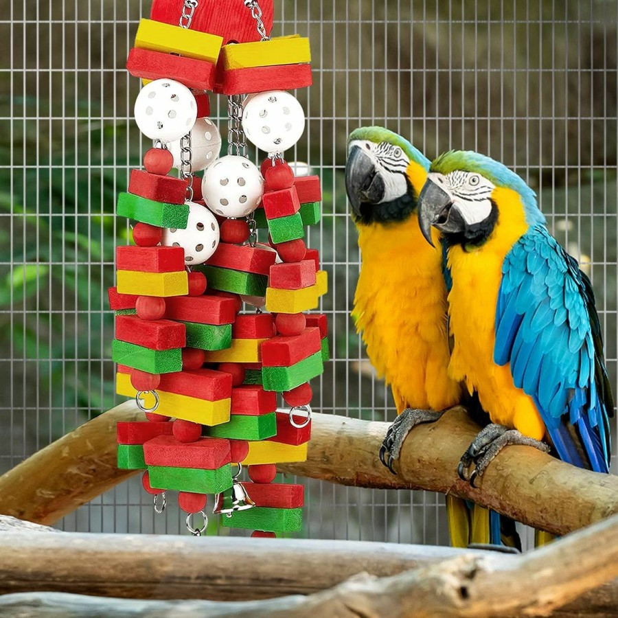 Pet Bird MEWTOGO | Mewtogo Large Bird Parrot Toys For Cockatoos African Grey Macaws And Amazon Parrots