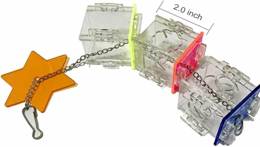 Pet Bird RICEFINE | Oflao Bird Foraging Toys,Creative Parrot Feeder Box,Hanging Treat Foraging Toy For Anchovies,Parakeets,Cockatiel,Conure,Mynah,Macow