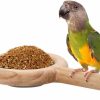 Pet Bird BOXOB | Bird Perch With Bird Feeding Cup, Parrot Wood Perch Tree Bird Perch Stand, Solid Wood Perch For Bird Cage Accessories For Parakeet Lovebird Cockatiel Small Birds