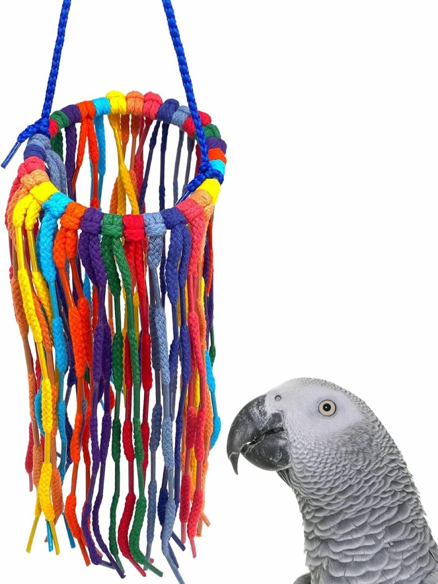 Pet Bird Bonka Bird Toys | Bonka Bird Toys 51213 Large Aglet Heaven 14\" By 4\", Parrot Preening Cage Toy, Quaker, Eclectus, African Grey, And Similar