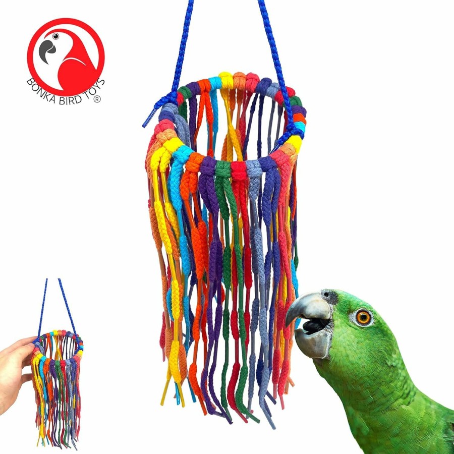 Pet Bird Bonka Bird Toys | Bonka Bird Toys 51213 Large Aglet Heaven 14\" By 4\", Parrot Preening Cage Toy, Quaker, Eclectus, African Grey, And Similar