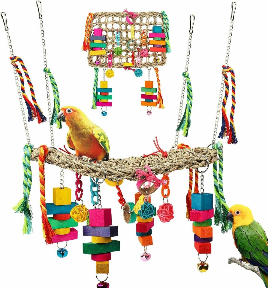 Pet Bird LifeIdeas | Lifeideas 5Pcs Bird Toys Bird Shredding Foraging Toys Hanging Parakeet Toys, Bird Chew Toys For Small Medium Parrots, Conures, Cockatiel, Budgies, Lovebird Parrotlet, And Bird Cage Accessories