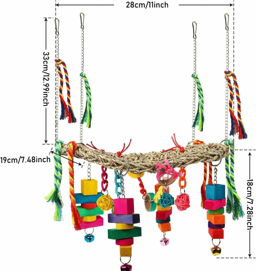 Pet Bird LifeIdeas | Lifeideas 5Pcs Bird Toys Bird Shredding Foraging Toys Hanging Parakeet Toys, Bird Chew Toys For Small Medium Parrots, Conures, Cockatiel, Budgies, Lovebird Parrotlet, And Bird Cage Accessories