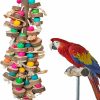 Pet Bird WQY GroceryShop | Wqy Groceryshop Parrot Toys For Large Birds, Multicolored Wooden Blocks Bird Chewing Toy Parrot Cage Bite Toy Or Macaws Cokatoos African Grey And Large Medium Parrot Birds