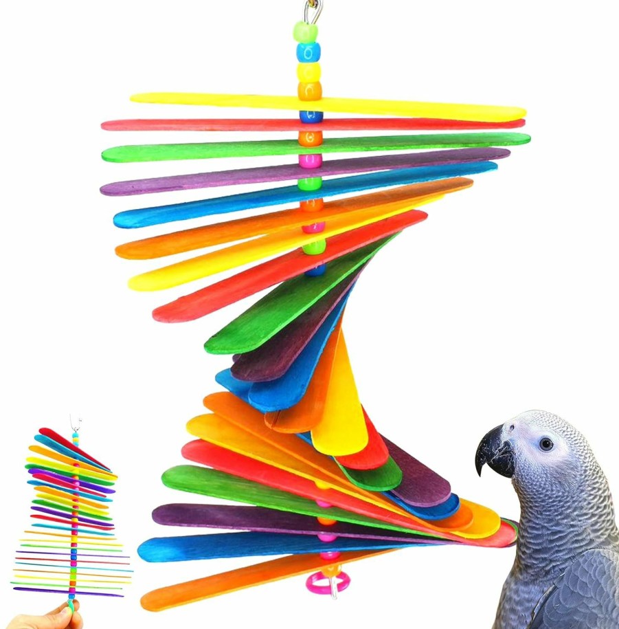 Pet Bird Bonka Bird Toys | Bonka Bird Toys 867 Big Stick Colorful Wood Chew Beak Toy For Parrots, Parrotlet, Budgie, Cockatiel, And African Grey