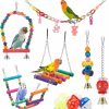 Pet Bird lovyoCoCo | Bird Parakeet Toys,Swing Hanging Standing Chewing Toy Hammock Climbing Ladder Bird Cage Colorful Toys Suitable For Budgerigar, Parakeet, Conure, Cockatiel, Mynah, Love Birds, Finches