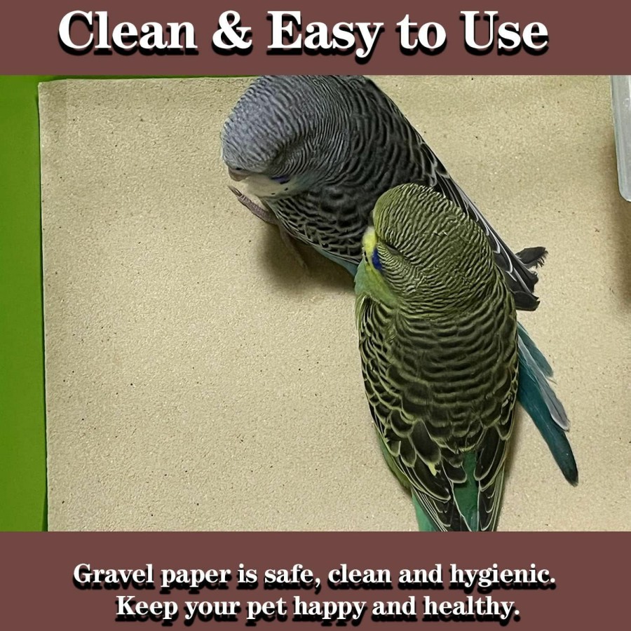 Pet Bird Uifrmely | Uifrmely 30 Pcs Gravel Liner Paper For Bird Cage, 11 X 17 Inch Birdcage Liner Bedding Calcium Paper Special For Bird Cage In Sea Sand Pick Your Size (30 Pack)