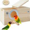 Pet Bird PINVNBY | Pinvnby Parakeet Nesting Box Bird House Wood Breeding Box Parrots Mating Box For Lovebirds Budgie Finch Cockatoo Canary And Medium-Sized Birds(S)