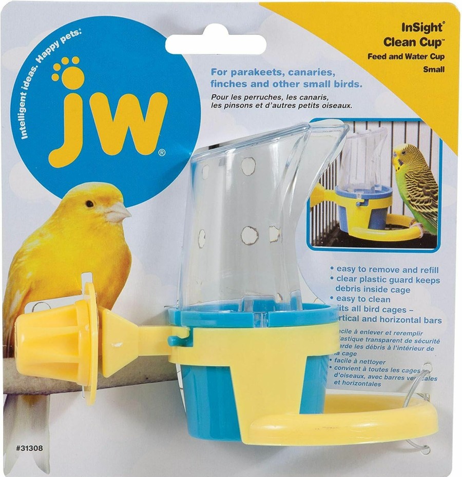 Pet Bird JW | Jw Pet Bird Cage Clean Cup Feeder & Water Cup Bird Accessory, Medium (Assorted Colors)