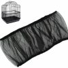 Pet Bird BSBMIEQM | Universal Bird Cage Seed Catcher,Seed Catcher Guard Net Cover,Parrot Nylon Mesh Net Cover,Soft Airy Cage Net Stretchy Skirt For Round Square Cages(Circumference 50 Inch To 90 Inch,Black)