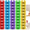 Pet Bird Patelai | 100 Pieces Chicken Leg Rings With 5 Colors Numbered Chicken Leg Bands Colorful Poultry Leg Bands 16 Mm Clip-On Chicken Ankle Rings For Ducks Chicks Chicken Guinea Pigeons Goose Gamefowl Turkey