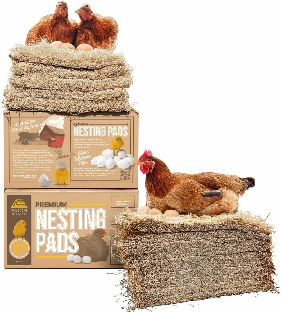 Pet Bird EATON PET AND PASTURE | Eaton Pet And Pasture, Premium Laying Hen Nesting Pads, Usa Grown & Sustainably Harvested, 13 X 13 (10 Pack)