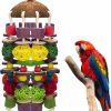 Pet Bird EBaokuup | Ebaokuup Large Bird Parrot Toys, Multicolored Wooden Blocks Bird Chewing Toy Parrot Cage Bite Toy For Macaws Cokatoos African Grey And Large Medium Parrot Birds