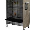 Pet Bird DECKALY | Deckaly Universal Bird Cage Cover, Dark Colored Drape For Animal Crate, Waterproof & Washable Night Cover For Cages, Distraction And Light Eliminator For Mink, Totoro, Parakeets, Parrot (Black)