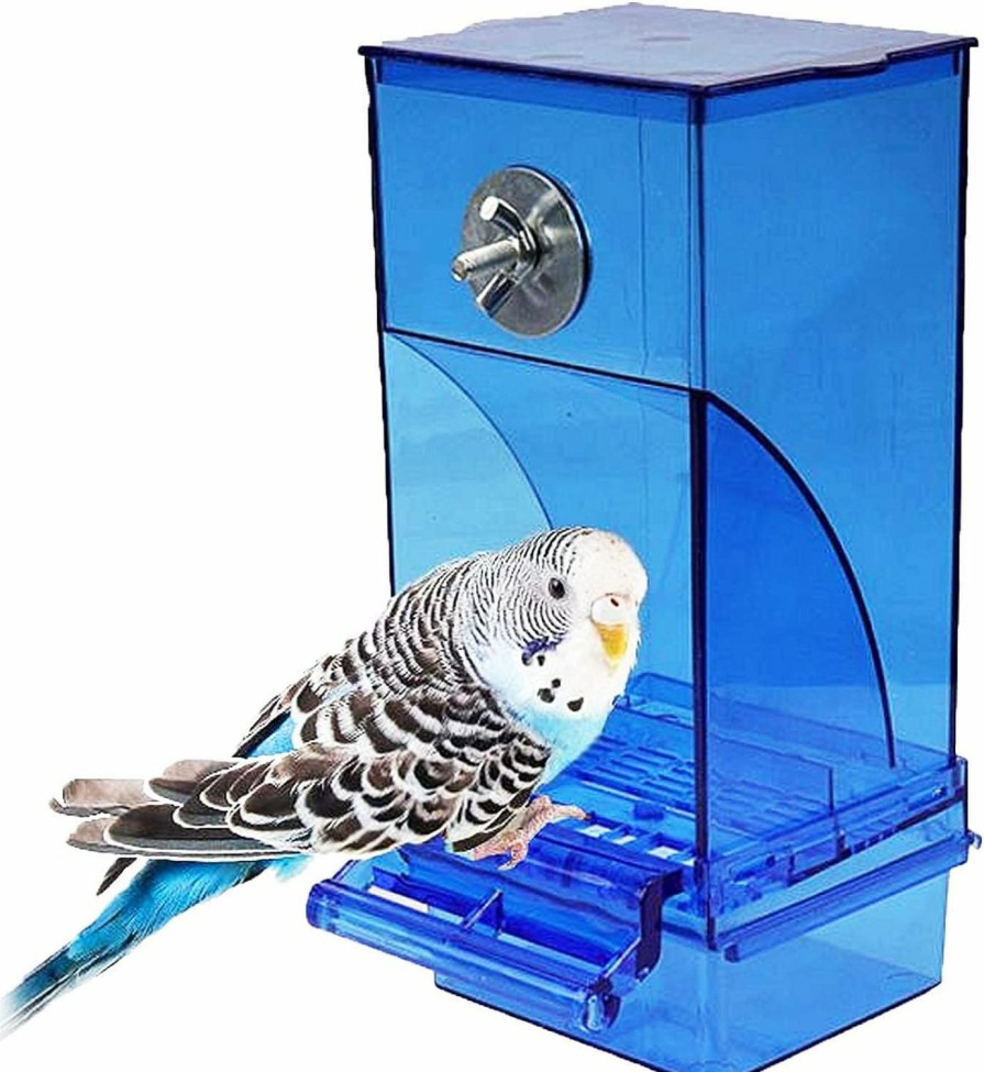 Pet Bird Hamiledyi | Hamiledyi No Mess Bird Feeders Automatic Parrot Feeder Drinker Acrylic Seed Food Container Parakeet Water Dispenser Cage Accessories For Lovebirds Budgies Canary Finch