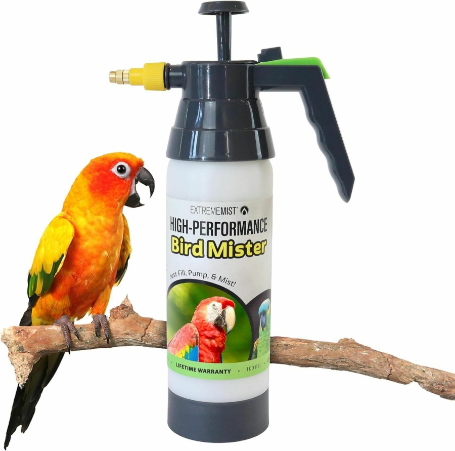 Pet Bird EXTREMEMIST | Extrememist High-Pressure Bird Sprayer | Ultrafine Avian Pump Mister | Handheld Pet Bird Bath Mister | Adjustable Nozzle | Bird Cage Cleaner | Perfect For Macaws, Cockatiels, Parrots & More - 20Oz