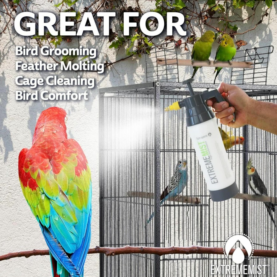 Pet Bird EXTREMEMIST | Extrememist High-Pressure Bird Sprayer | Ultrafine Avian Pump Mister | Handheld Pet Bird Bath Mister | Adjustable Nozzle | Bird Cage Cleaner | Perfect For Macaws, Cockatiels, Parrots & More - 20Oz