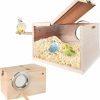 Pet Bird NEOGULY | Parakeet Nesting Box, Transparent Bird Box Bird Nests For Cages Nest Box With Perch Wood Bird Cage House Nidos Para Pajaros Periquitos For Lovebirds Cockatiel Budgie Conure Parrot