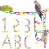 Pet Bird SunGrow | Sungrow Rainbow C-Clips Plastic Chain Links, Bird Swing & Climbing Chain Cage Toy Clips & Hooks, Diy Kids Learning Toys For Classroom, Suitable For Sugar Glider, Rat, Parrot, Bird