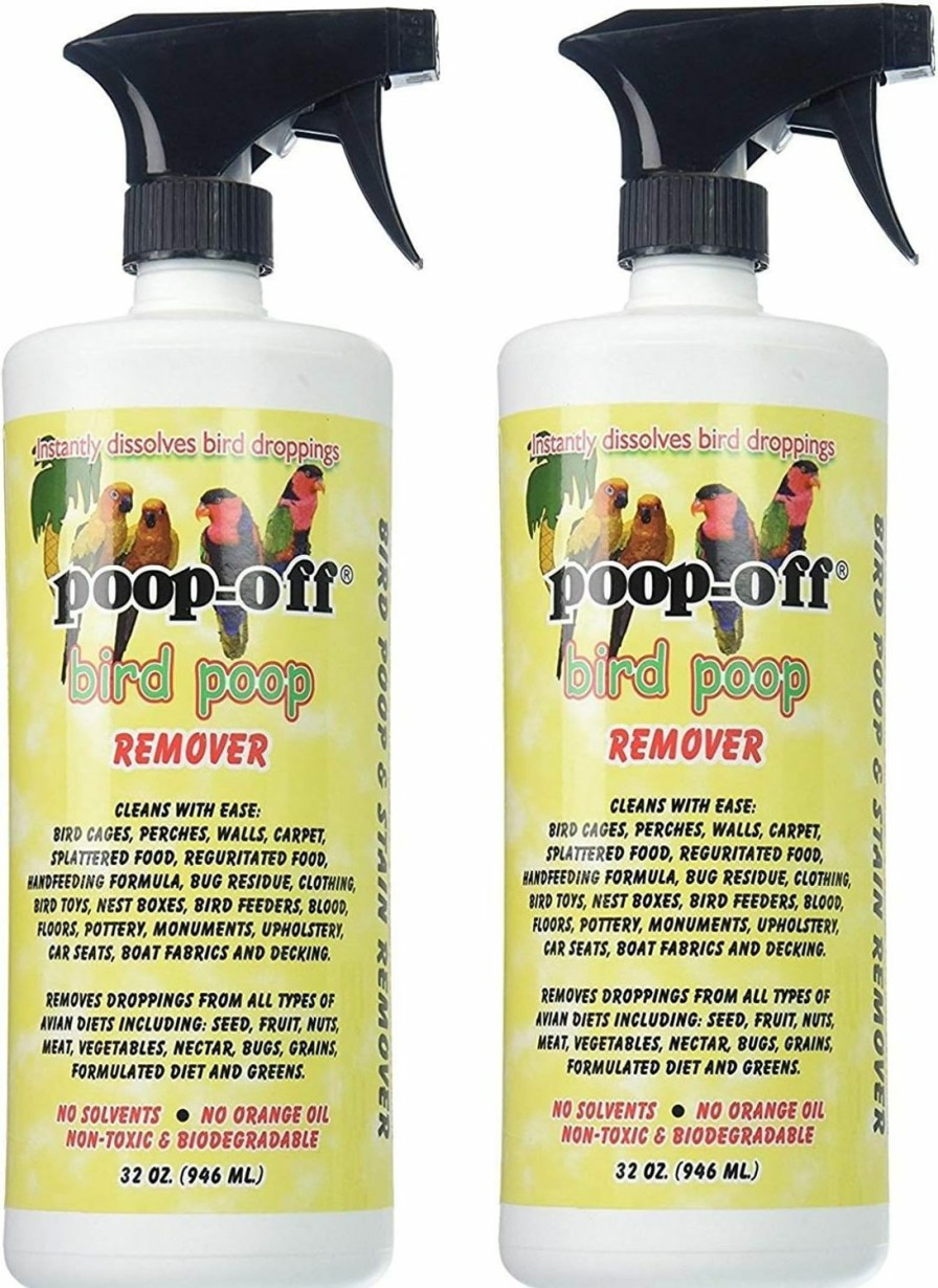 Pet Bird Poop-Off | Poop-Off Bird Poop Remover Sprayer, 32-Ounce 2 Pack