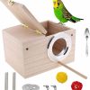 Pet Bird JSLZF | Jslzf Bird Nest, Parakeet Nest Box, Bird Breeding Box With Perch, Wood Budgie Nest Box For Bird, Parrot, Lovebirds, Parrotlet, Finch, Sparrow 7.8" X 4.7" X 4.7"