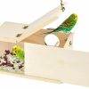 Pet Bird Generic | Shurung Parakeet Nesting Box Cockatiel Nesting Box Bird Nest Bird Breeding Box House Wooden Acrylic Transparent Bird Box With Detachable Wooden Board For Lovebirds Cockatiel Budgie Conure Parrot