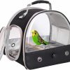 Pet Bird halinfer | Bird Travel Carrier, Portable Small Bird Parrot Parakeet Carrier With Standing Perch And Stainless Steel Tray, Side Access Window Collapsible