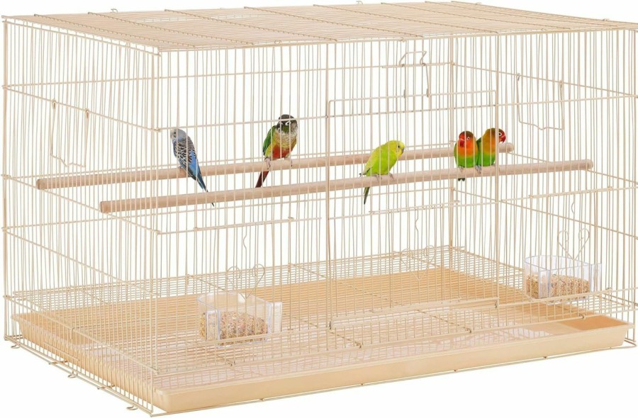 Pet Bird Yaheetech | Yaheetech 30-Inch Stackable Flight Bird Cages For Parakeets Cockatiels Conures Finches Budgies Lovebirds Canaries Small Birds Parrots Birdcage, White